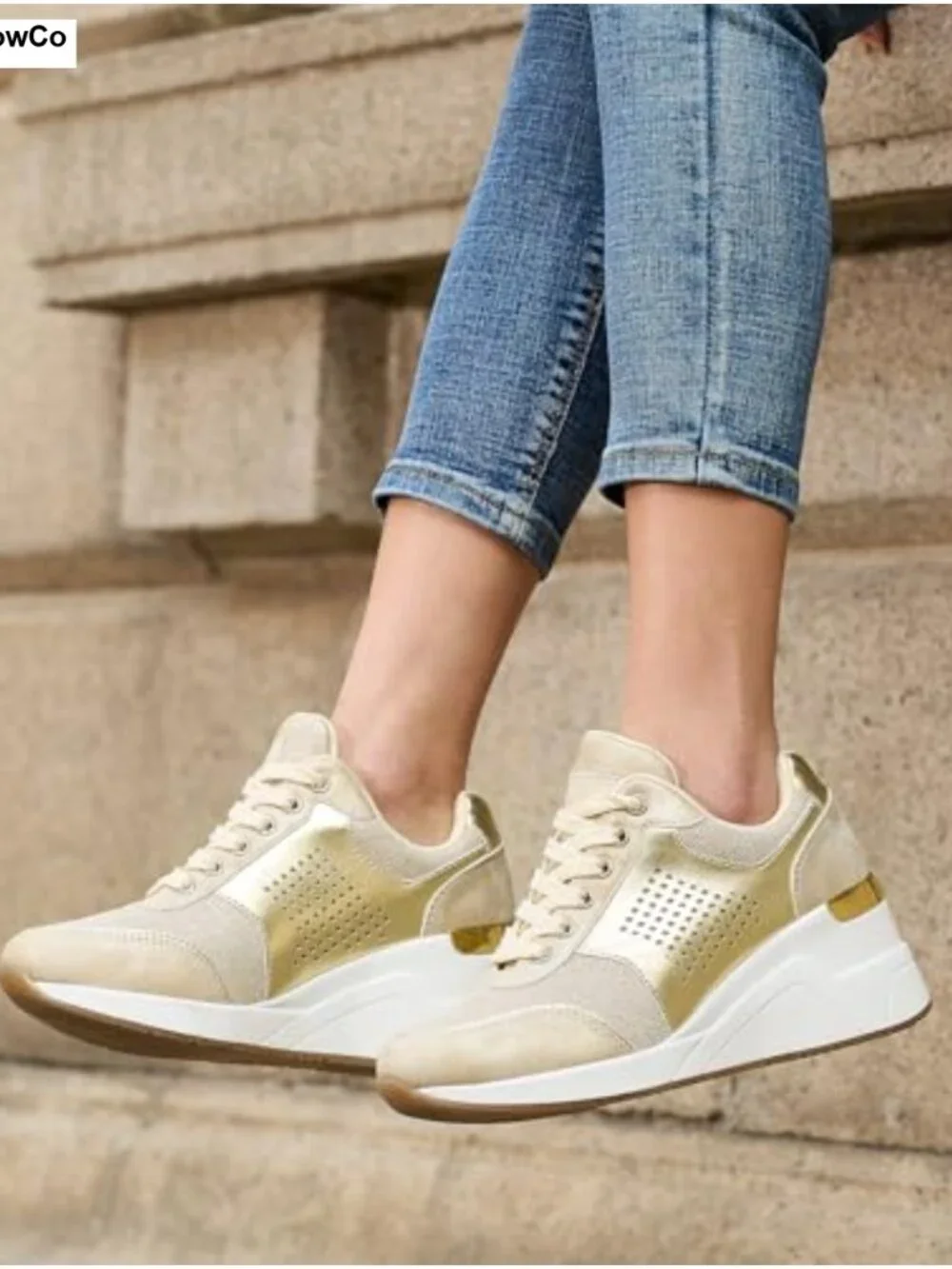 Wedge Sneakers for Women Non-Slip Fashion Sneakers Knit Cushioned